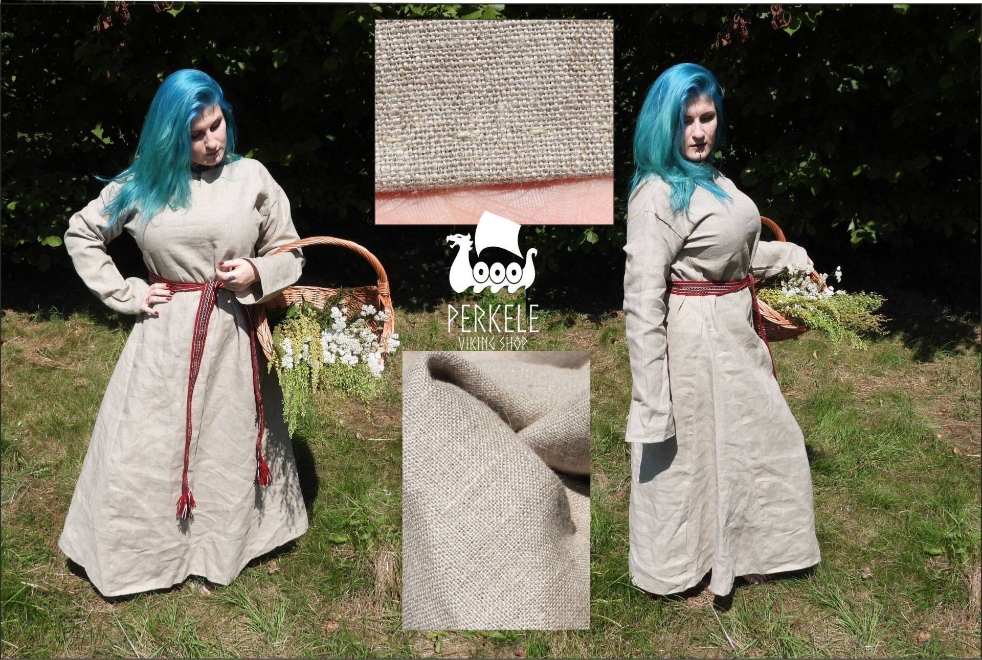 Wikinger - Und Sklavenkleid Aus 100 % Ungefärbtem Leinen Wikinger - Und Sklavenkleid Aus 100 % Ungefärbtem Leinen von PerkeleVikingClothes