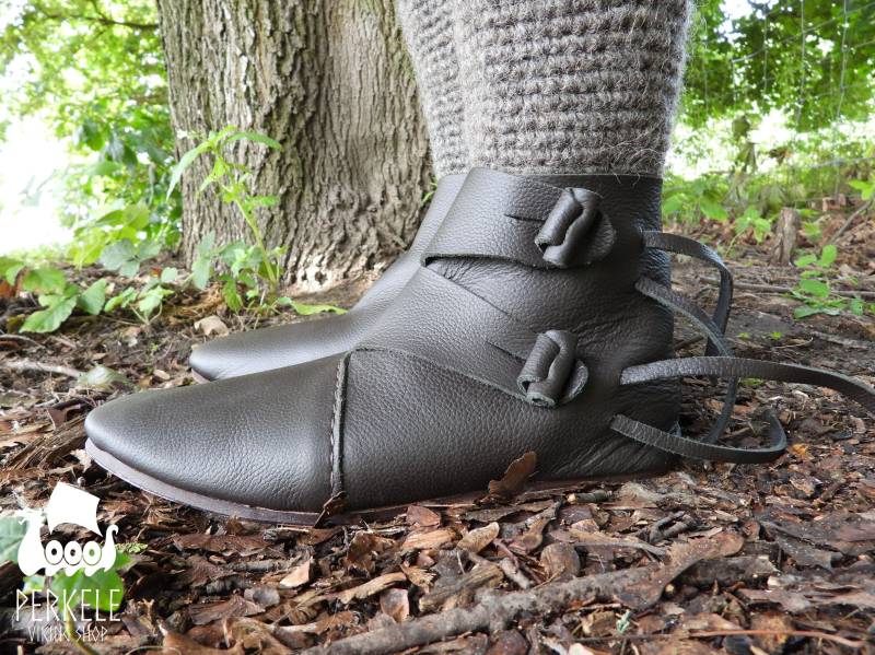 Wikingerschuhe Typ Jorvik Aus 100% Natürlichem Rindsleder von PerkeleVikingClothes