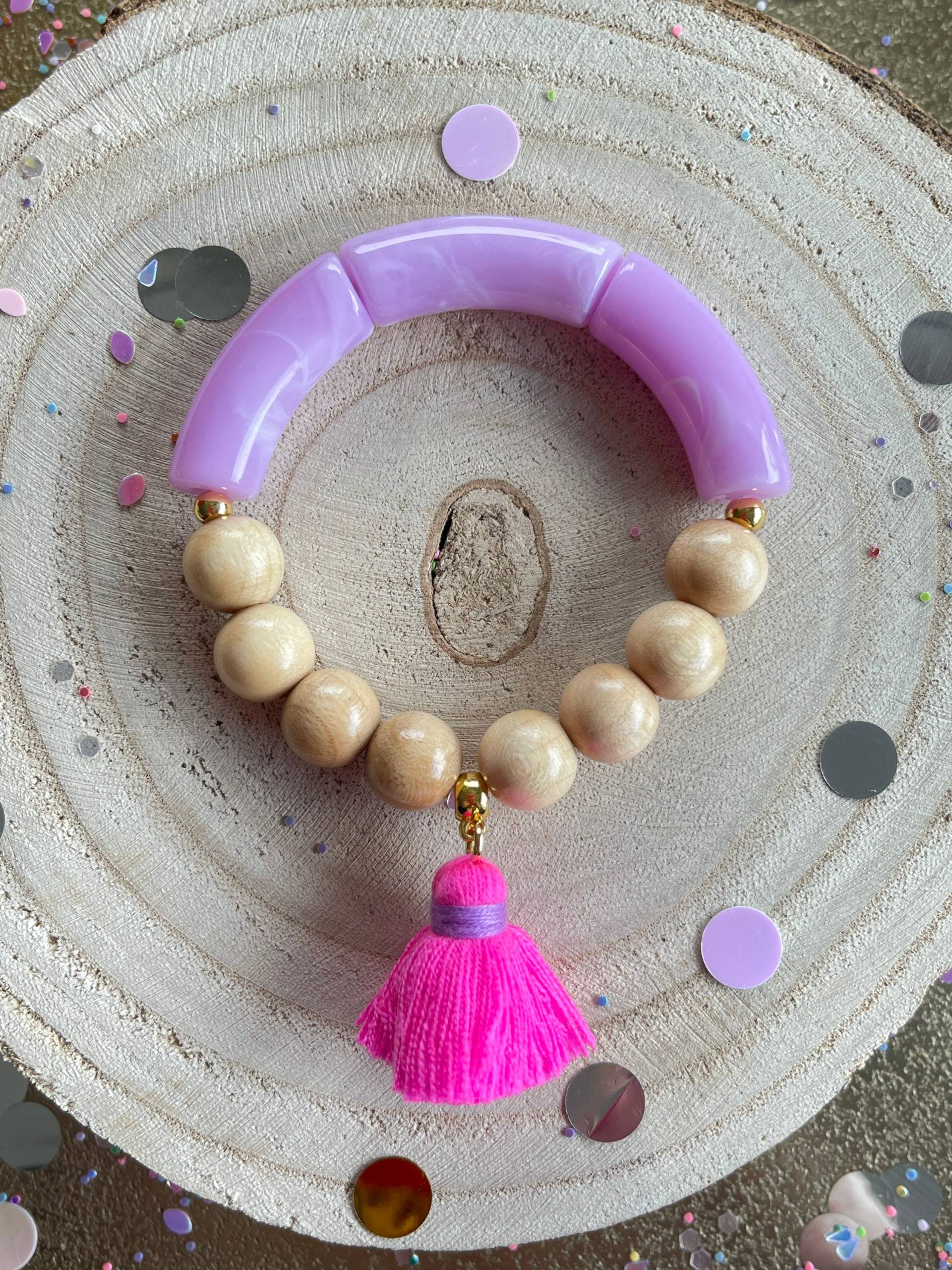 Armreif Armband Reifenperlen Acrylperlen Perlenarmband Gold Neon Boho Mala Armreif Armband Reifenperlen Acrylperlen Perlenarmband Gold Neon Boho Mala von PerlaHandgemacht