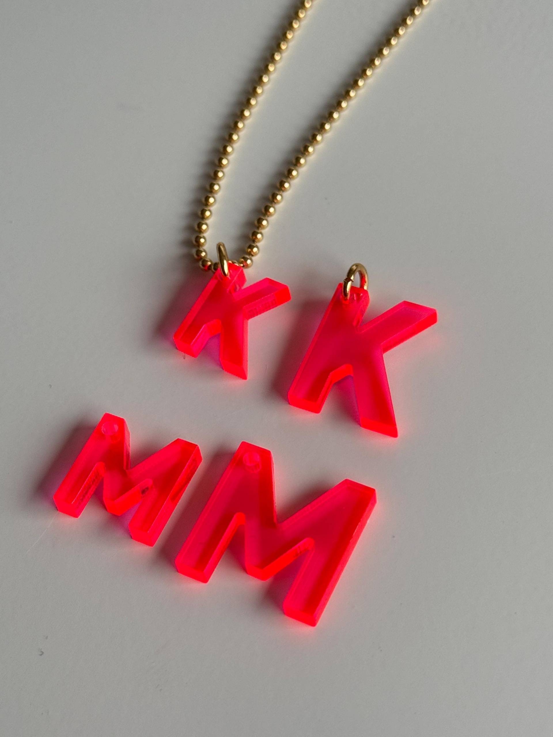 Buchstaben A-Z Buchstabenanhänger Lettering Stainless Steel Anhänger Für Kette Coin Neon Acryl Halskette Buchstaben A-Z Buchstabenanhänger Lettering Stainless Steel Anhänger Für Kette Coin Neon Acryl Halskette von PerlaHandgemacht