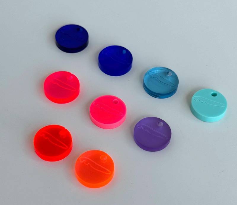 Neon Kettenanhänger Anhänger Norderney Inselliebe Acryl Für Kette Herz Coin Halskette Geschenk von PerlaHandgemacht