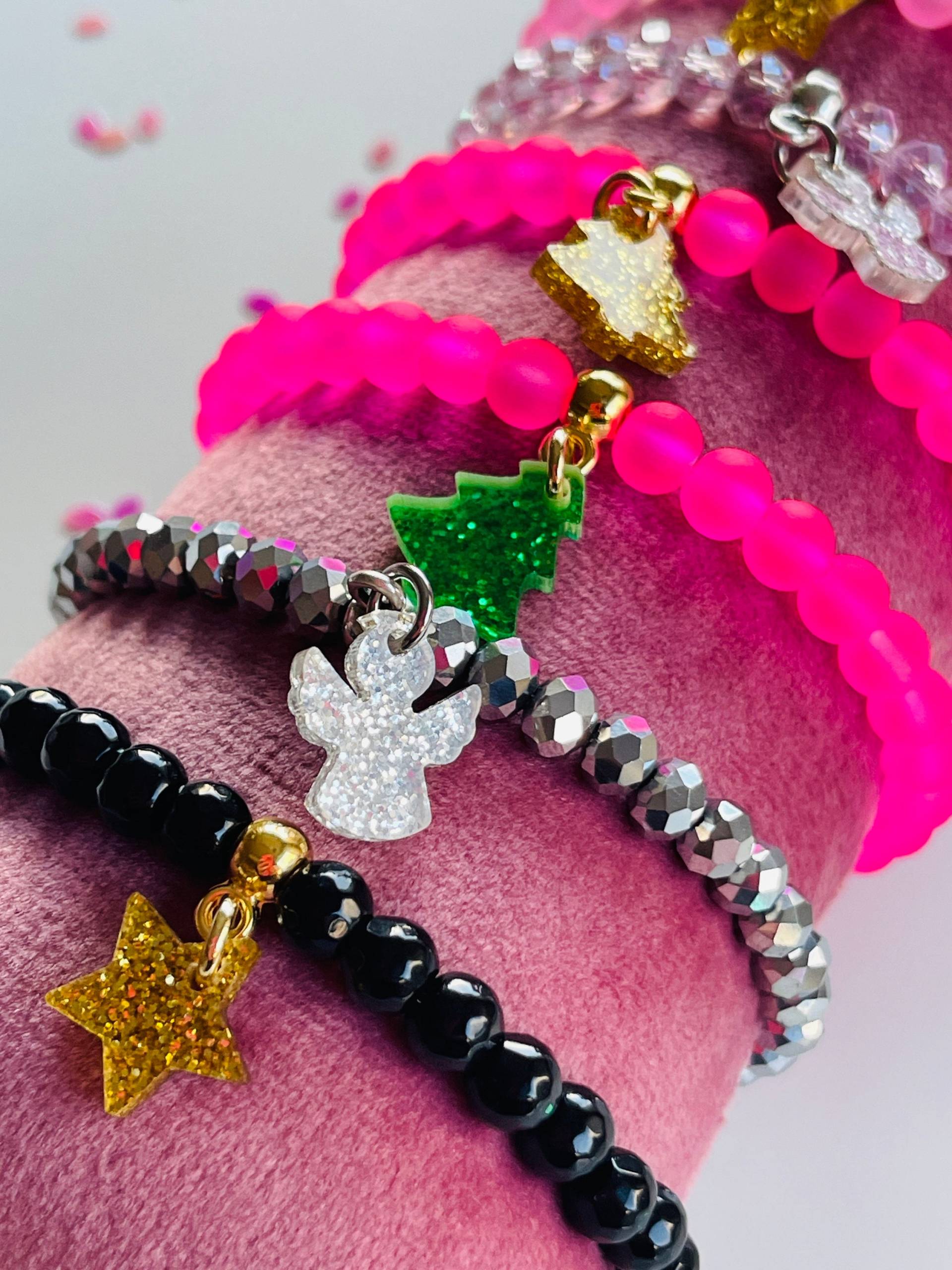 Weihnachtsarmband Weihnachten Wichtelgeschenk Geschenk Armband Perlenarmband Tassel Glasperlen Glasschliffperlen Weihnachtsarmband Weihnachten Wichtelgeschenk Geschenk Armband Perlenarmband Tassel Glasperlen Glasschliffperlen von PerlaHandgemacht