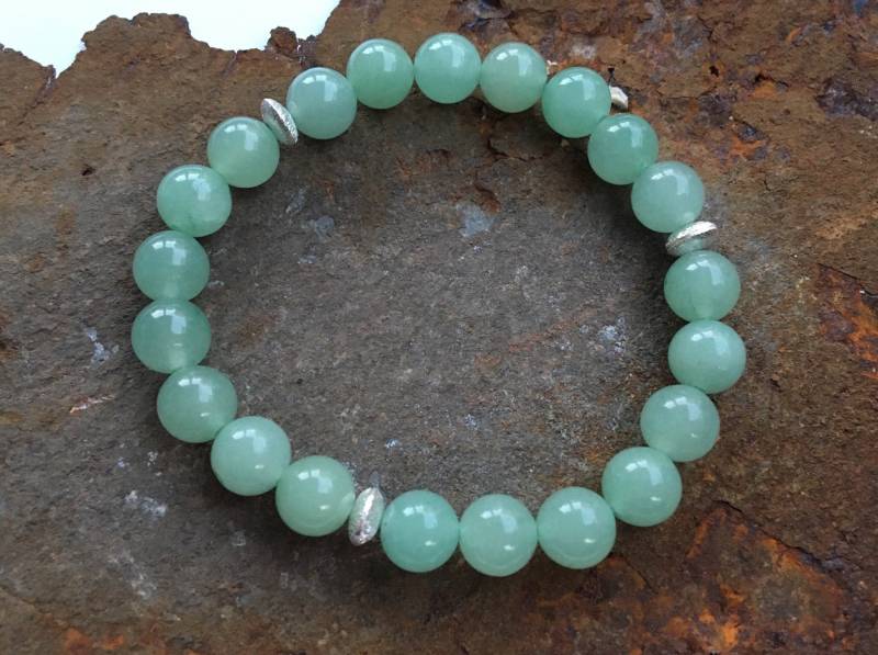 Aventurin Armband Mit 925Er Silberelementen von PerlenAteliers