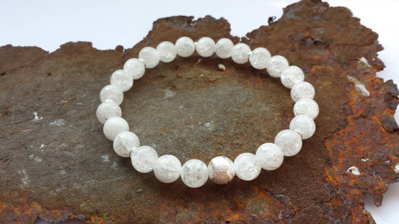 Bergkristall Armband Mit 925Er Silberelementen von PerlenAteliers