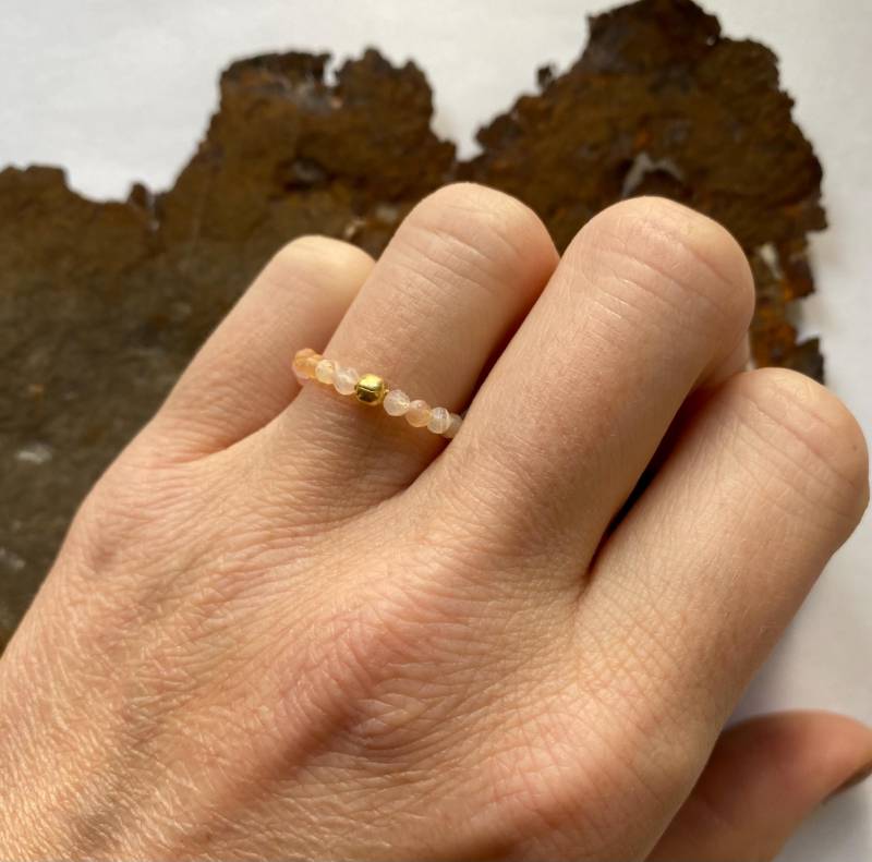 Edelsteinring Karneol Facettiert Edelsteinring Karneol Facettiert von PerlenAteliers