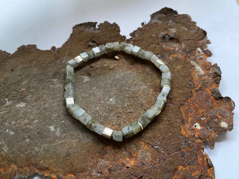 Labradorit Armband Mit 925Er Silberelementen von PerlenAteliers