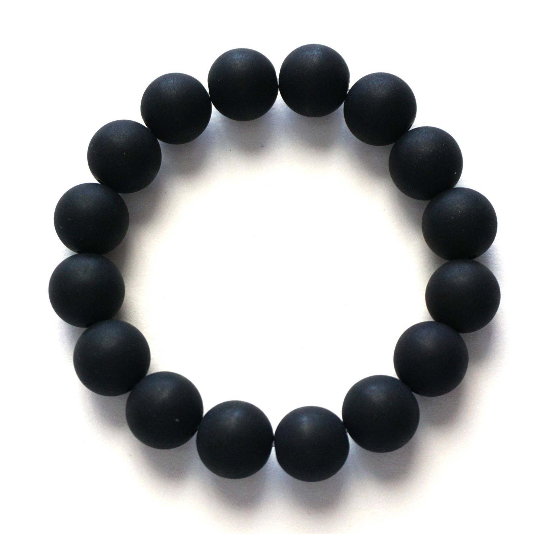 Armband Polaris Perlen Matt Schwarz Dehnbar Handmade Armband Polaris Perlen Matt Schwarz Dehnbar Handmade von PerlenGabriele