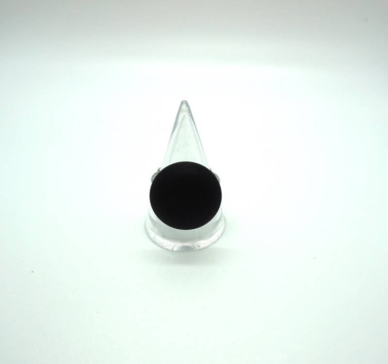 Cabochon Ring Verstellbar Schwarzer Polaris von PerlenGabriele