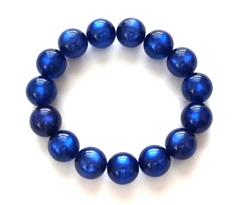 Polaris Armband Blau Flexibel Perlen Handmade Schmuck Mit Großen von PerlenGabriele