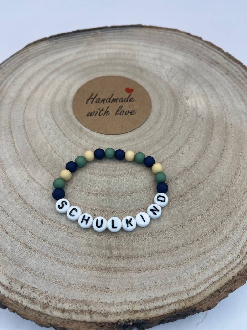 Kinder Perlenarmband Perle Armband Einschulung Schulkind Oder Name Personalisiert Mädchen Schulanfang Junge von Perlenfee131287