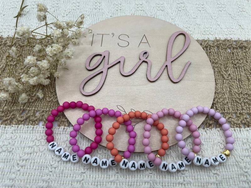 Personalisierbares Baby Kinder Armband Mit Namen - Kinderarmband Geschenk Zur Geburt, Taufe Oder Geburtstag von Perlenfee131287