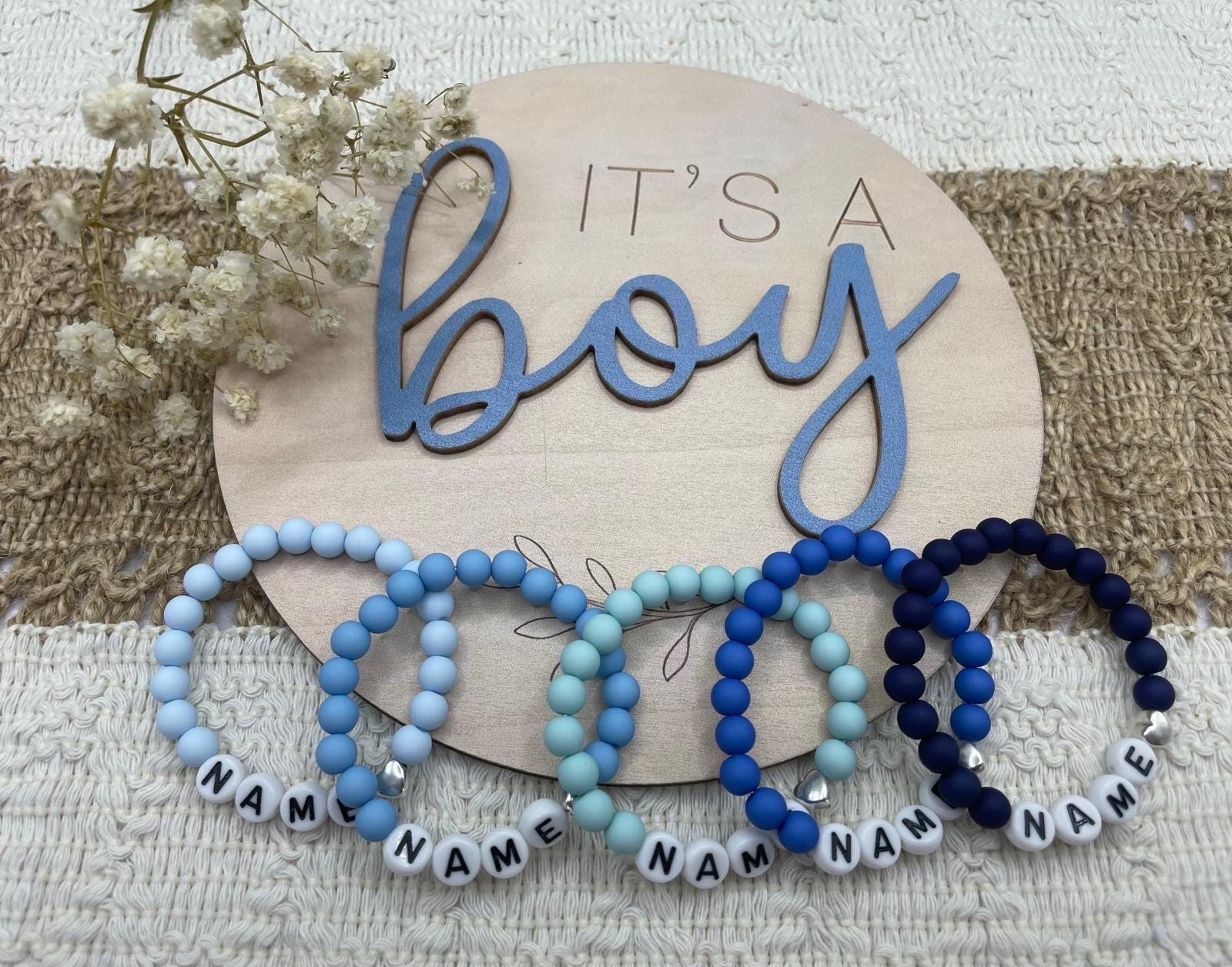 Personalisierbares Baby Kinder Armband Mit Namen - Kinderarmband Geschenk Zur Geburt, Taufe Oder Geburtstag von Perlenfee131287