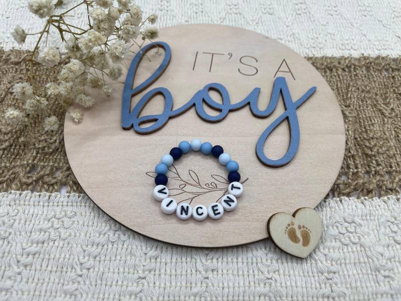 Personalisierbares Baby Kinder Armband Mit Namen - Kinderarmband Geschenk Zur Geburt, Taufe Oder Geburtstag von Perlenfee131287