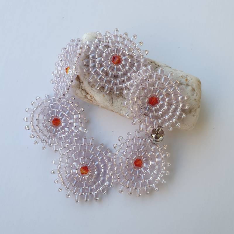 Perlen Armband Twin Light Amethyst von Perlenharmonie