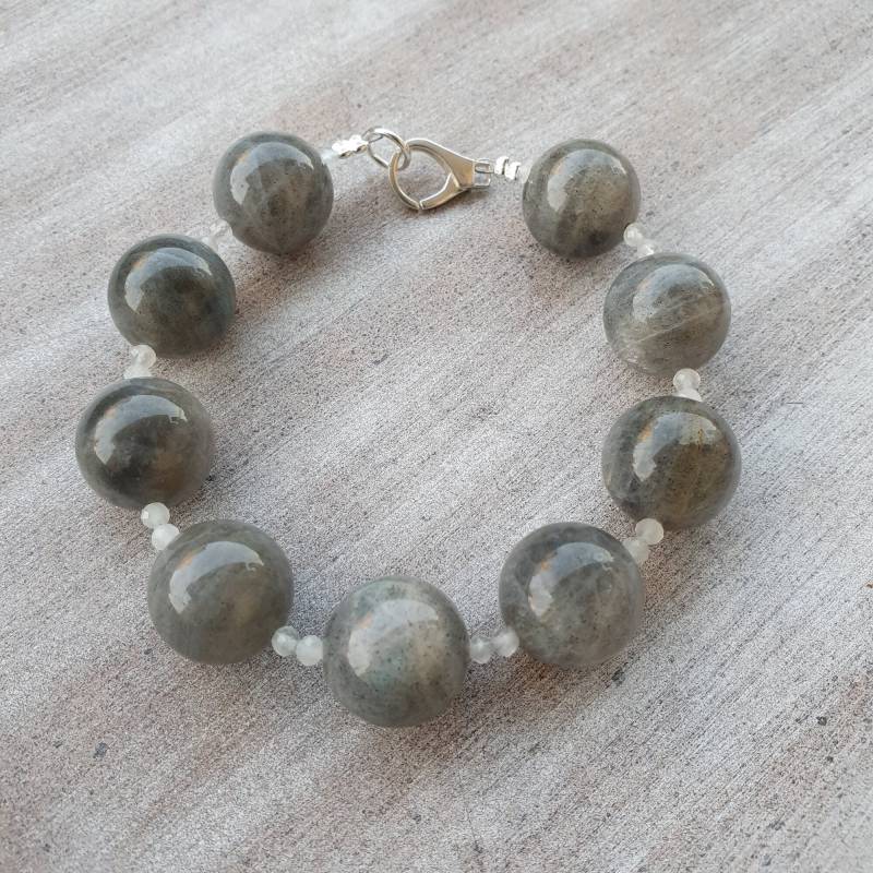 Perlenarmband Aus Labradorit von Perlenharmonie
