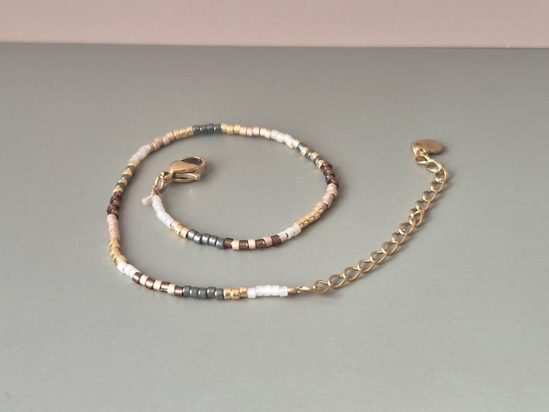 Lina - Armband, Miyuki, Beads, Handmade, Bracelett von Perlenkarussell