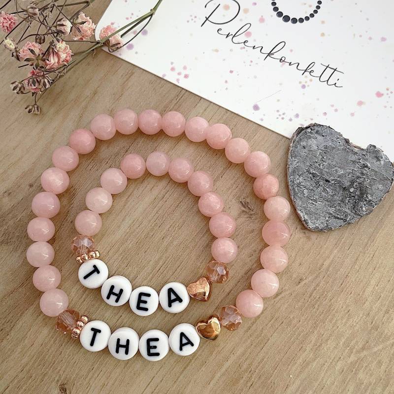 Mutter-Kind-Armband/Perlenarmband Mama Und Kind Armband Set Für Mädchen Zur Geburt Taufe Jahrestag Personalisiert von Perlenkonfetti