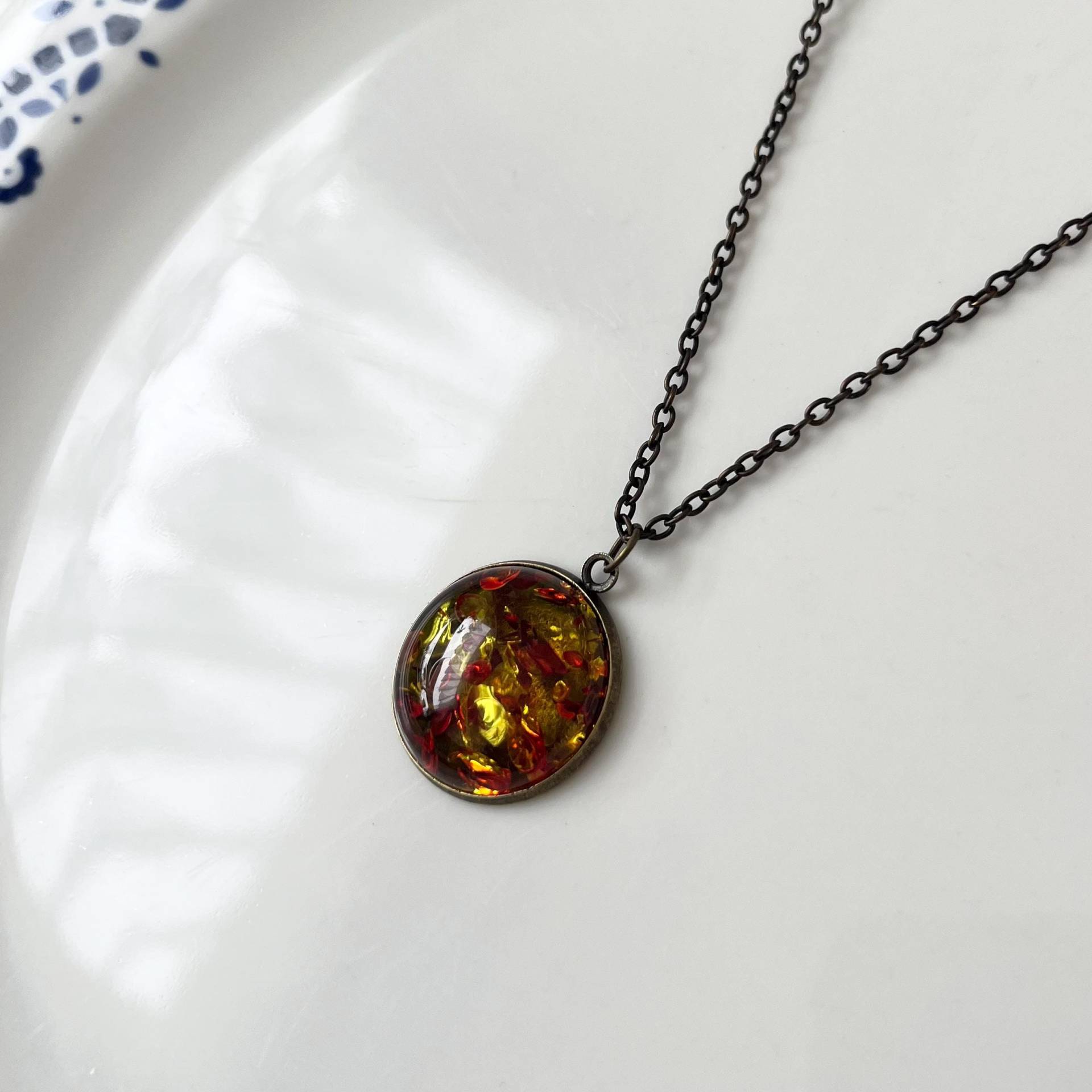 Elegante Halskette Braun Bronze von Perlenlagune