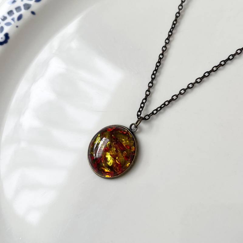 Elegante Halskette Braun Bronze von Perlenlagune