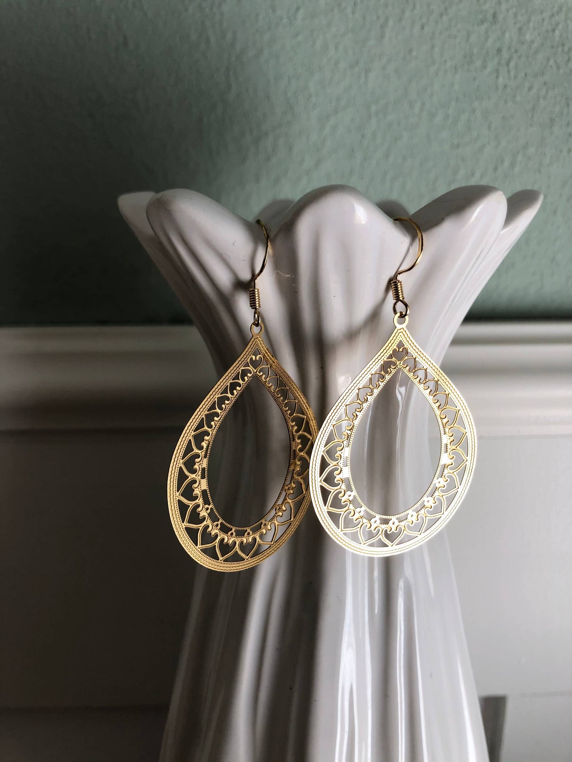 Feine Tropfen Ohrringe in Gold von Perlenlagune