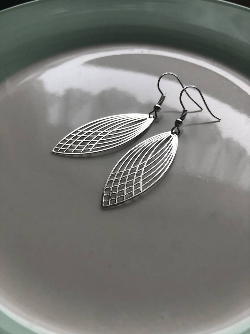 Leichte Längliche Ohrringe Silber von Perlenlagune