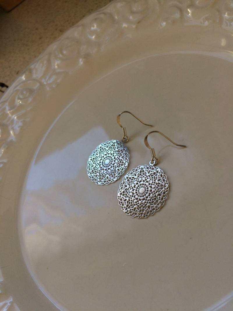 Ohrringe Ornamente in Silber von Perlenlagune