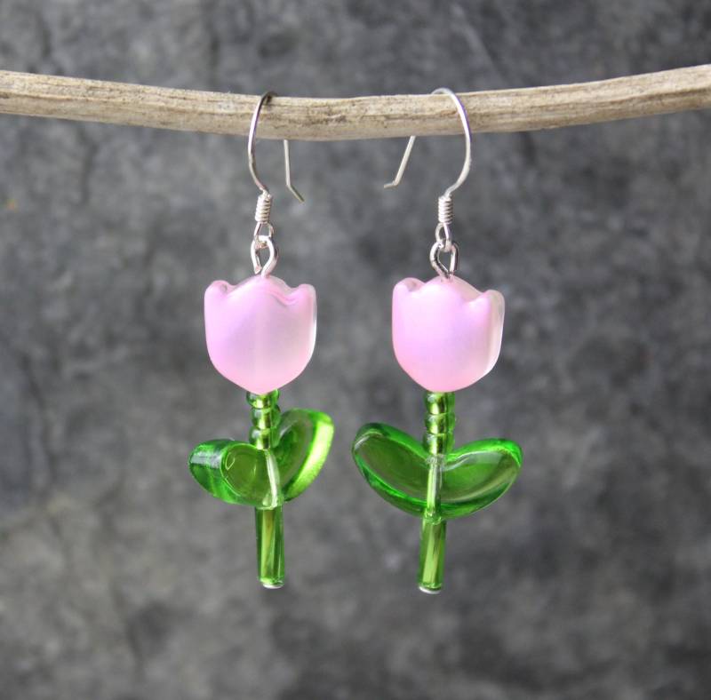 Glasperlen Und 925Er Sterlingsilber, Ohrhänger von PerlentanzBerlin