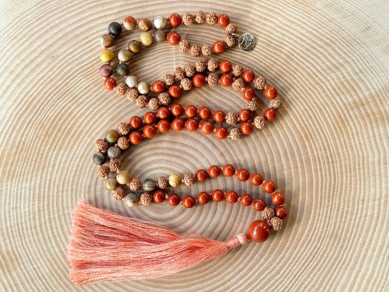 Mala „Erdung", Gebetskette 108 Perlen von PerlesDesPierres