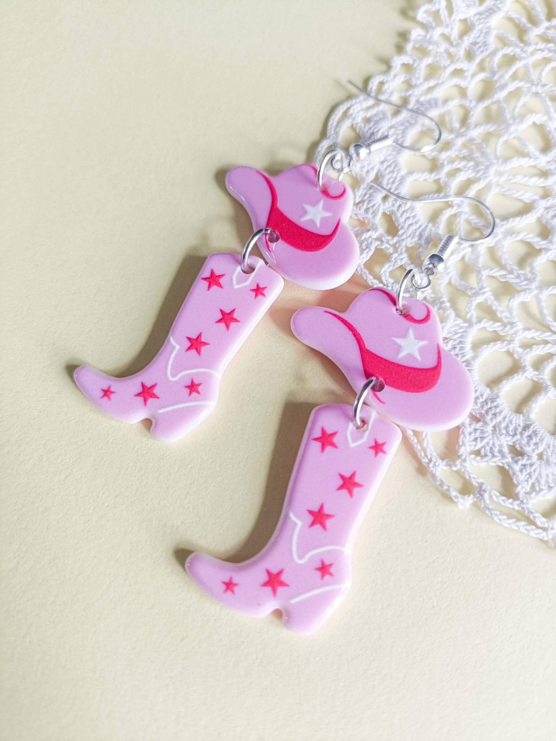 „Rosa Cowgirl"-Ohrringe „Rosa Cowgirl"-Ohrringe von PerlesetNuages