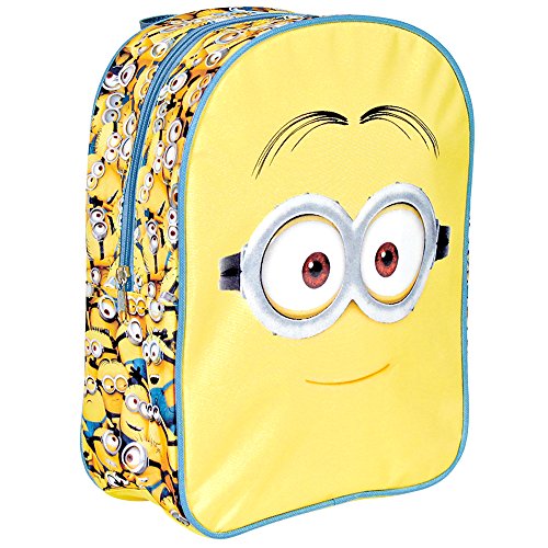 Kinder Rucksack für Jungen Ich Einfach unverbesserlich - Gelb Schulranzen mit Minions - Schulrucksack für Schule und Kindergarten mit verstellbaren Schulterriemen - Perletti 31x24x10 cm von PERLETTI