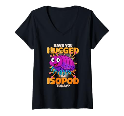 Damen Hast du einen Isopod umarmt T-Shirt mit V-Ausschnitt Damen Hast du einen Isopod umarmt T-Shirt mit V-Ausschnitt von Permaculture Gadening Organic