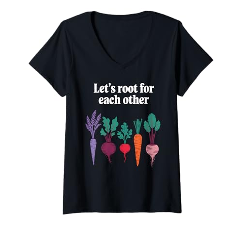 Damen Lässt Sich gegenseitig Wurzeln T-Shirt mit V-Ausschnitt Damen Lässt Sich gegenseitig Wurzeln T-Shirt mit V-Ausschnitt von Permaculture Gadening Organic