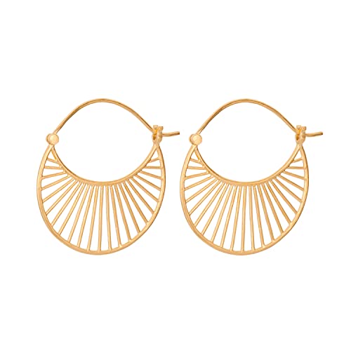 Pernille Corydon Large Daylight Creolen Gold - Ø30 mm Damen Ohrringe rund Silber 925 18k vergoldet - E574g von Pernille Corydon