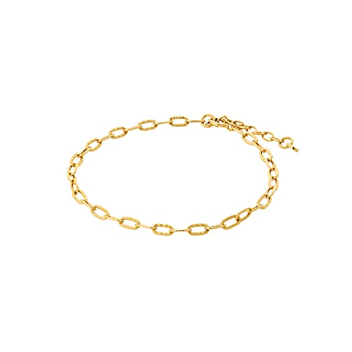 Pernille Corydon Alba Bracelet Gold - Gliederarmband Damen ovale Kettenglieder aus 925er Sterling-Silber Vergoldet - größenverstellbar 16-19cm - B719g von Pernille Corydon