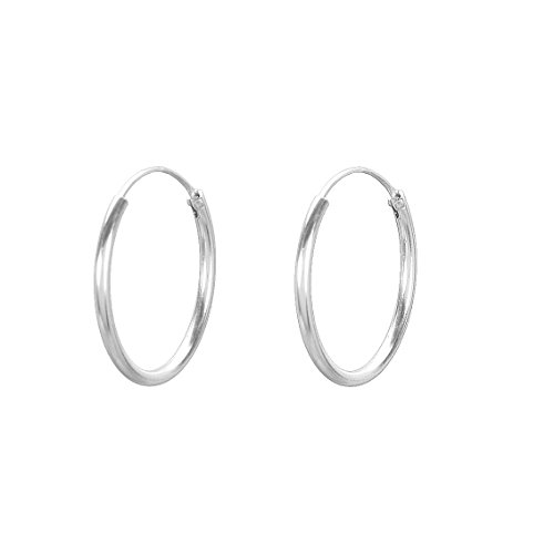 Pernille Corydon Creolen Silber - Plain Ø 20mm glänzend - Silber 925 - E139s von Pernille Corydon