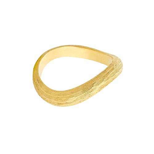 Pernille Corydon Elva Ring Gold - Damenring ralbrund geschwungen 925er Sterling-Silber Vergoldet - Ringgröße 52/16,6mm - R249g-52 von Pernille Corydon