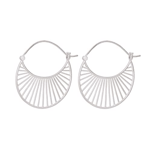 Pernille Corydon Large Daylight Creolen Silber - Ø30 mm Damen Ohrringe rund Silber 925 - E574s von Pernille Corydon