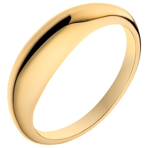 Pernille Corydon Ring Damen Gold Globe Ring/Bandring Silber 925 18k Vergoldet oval minimalistischer Goldring - R403g-55 von Pernille Corydon