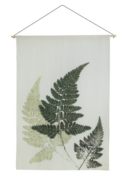 Pernille Folcarelli Wandbehang aus Leinen - Fern Green- 100x140cm - Wandteppich mit Farn Motiv von Pernille Folcarelli