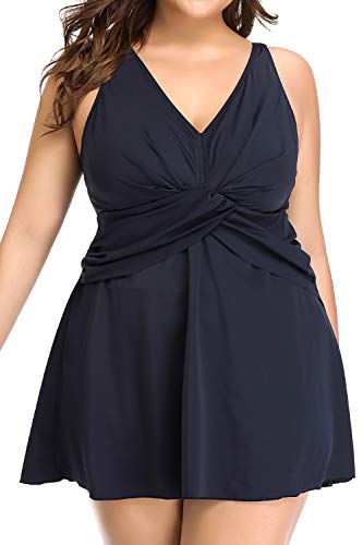 Perona Damen-Badeanzüge in Übergröße, figurformender Körper, Einteiler - Blau - 22W von Perona