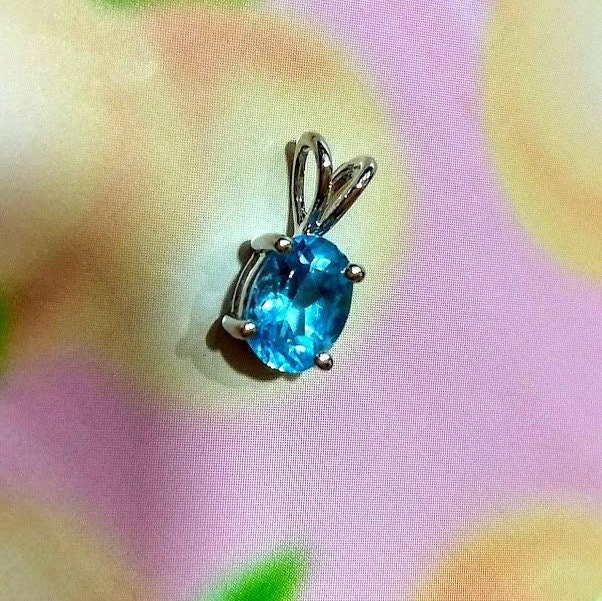 28% Off-Hkd350x0, 72=Netz Hkd252-Aaa-Top-Qualität-Bright-Sky-Blue Color-Blue-Topaz-Anhänger-925 Silber Rhodiniert(Versandkostenfrei+Freie Kette von PerpetualAAAmmolite