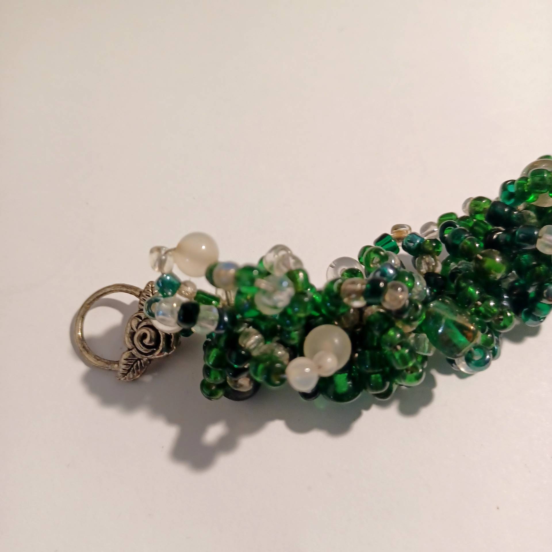 Multi Bead Grün Und Klar Armband von PerpetualThingsUS