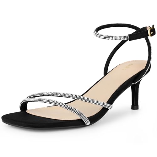 Perphy Damen Sandalen mit quadratischem Zehenbereich, Strasssteinen, Schwarz-1, 38.5 EU Perphy Damen Sandalen mit quadratischem Zehenbereich, Strasssteinen, Schwarz-1, 38.5 EU von Perphy