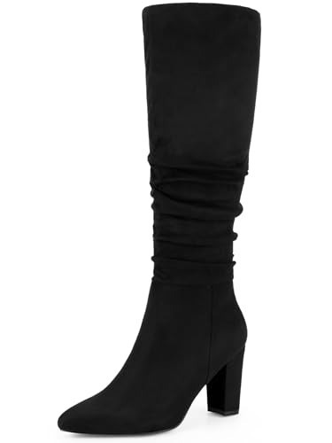 Perphy Kniehohe Stiefel für Damen mit knöchelförmigem Zehenbereich, kniehohe Stiefel, Schwarz, 39.5 EU Perphy Kniehohe Stiefel für Damen mit knöchelförmigem Zehenbereich, kniehohe Stiefel, Schwarz, 39.5 EU von Perphy