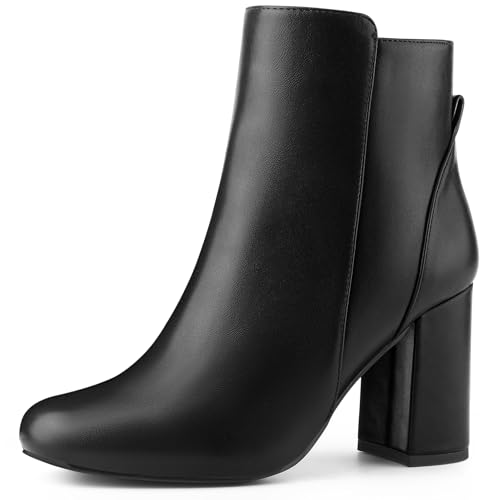 Perphy Runde Zehenpartie, seitlicher Reißverschluss, Blockabsatz, Stiefeletten für Damen, Schwarz, 38.5 EU Perphy Runde Zehenpartie, seitlicher Reißverschluss, Blockabsatz, Stiefeletten für Damen, Schwarz, 38.5 EU von Perphy