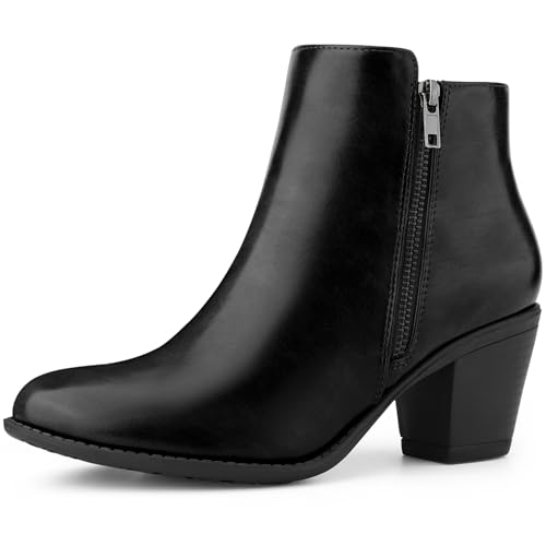 Perphy Stiefeletten, mittelhoher Absatz, Reißverschluss, elegante Chelsea-Stiefeletten für Damen, Schwarz, 39.5 EU Perphy Stiefeletten, mittelhoher Absatz, Reißverschluss, elegante Chelsea-Stiefeletten für Damen, Schwarz, 39.5 EU von Perphy
