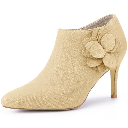 Perphy Stiefeletten mit spitzem Zehenbereich, Stiletto-Absätze, für Damen, Beige, 40 EU Perphy Stiefeletten mit spitzem Zehenbereich, Stiletto-Absätze, für Damen, Beige, 40 EU von Perphy