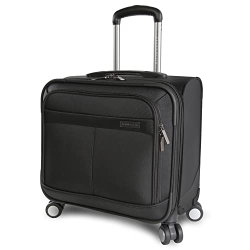 Perry Ellis Hartschalen-Aktentasche mit Rädern, Obsidian Black, Large, 8-Rad Spinner Mobile Office von Perry Ellis