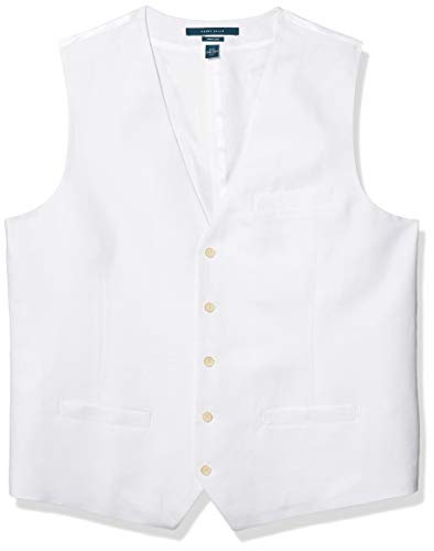 Perry Ellis Herren Leinen XS-5x Groß Business-Anzug Weste, Weißer Köper, 4X-Large Hoch Perry Ellis Herren Leinen XS-5x Groß Business-Anzug Weste, Weißer Köper, 4X-Large Hoch von Perry Ellis