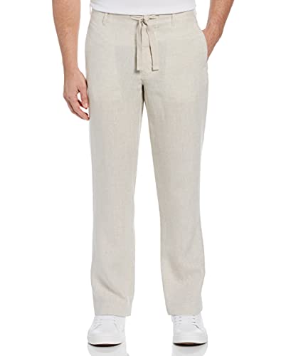 Perry Ellis Herren Freizeithose aus 100 Kordelzug, Normale Passform, leicht 29–54, groß und hoch Lssige Hose, Natürliches Leinen, 33W / 32L von Perry Ellis